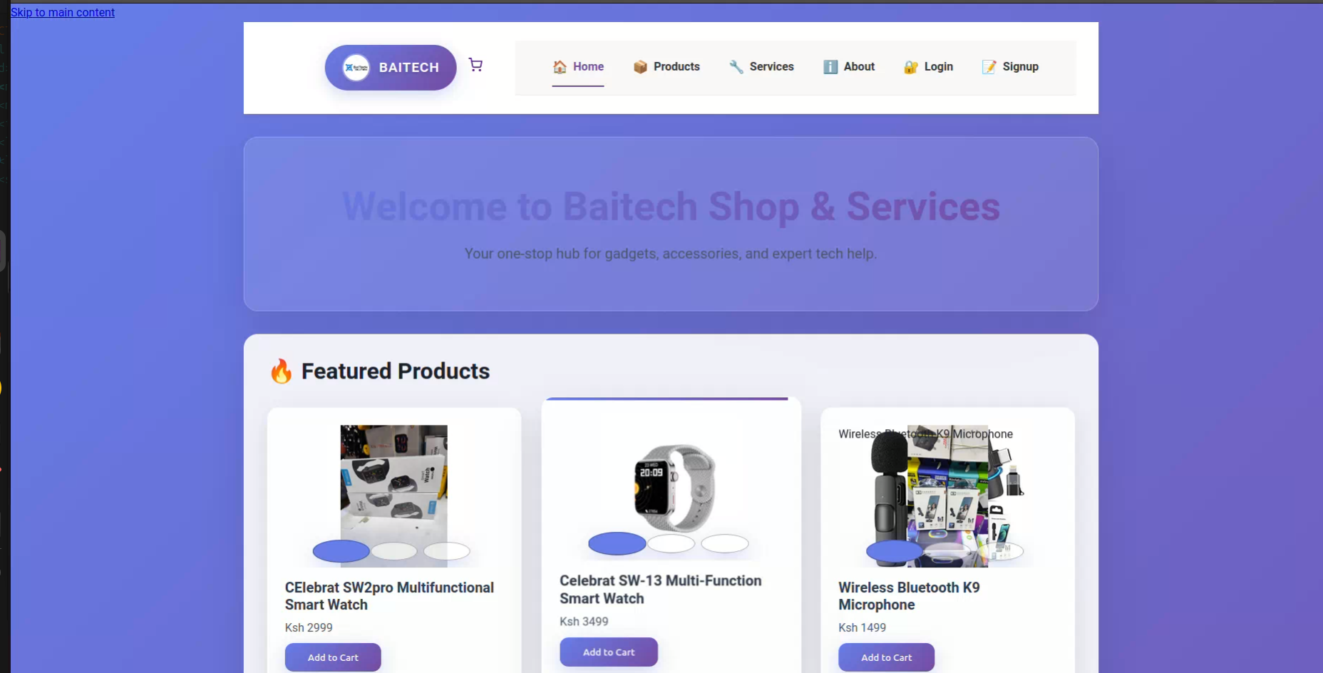 E-Commerce Home